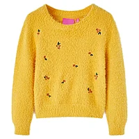 Pulover tricotat pentru copii, ocru, 128