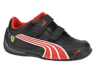 Pantofi sport copii Puma Ferrari Drift Cat 4 L SF NM V, black-rosso corsa-white, 19