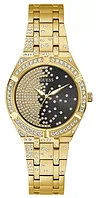 Ceas de Dama Auriu Guess AfterGlow Rafinat in Negru, Auriu si Cristale Stralucitoare