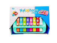 Jucarie 2in 1 Xilofon SI Pian pentru bebelusi si copii mici, multicolor, 24.5Ã 17Ã 7cm, +18luni,