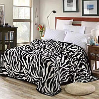 Patura Pufoasa Cocolino, Model Zebra, Alb Negru, 200 x 230 cm