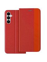 Husa Flip Sense, pentru Samsung A22 5G, Magnetic, Shell, Eco-Leather, RED