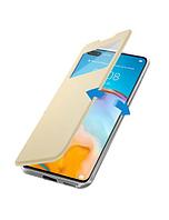Husa Flip View, pentru Nokia 6, Magnet, cu geam notificari, Eco-Leather, GOLD