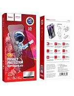 Folie ecran Hoco 6D pentru iPhone 11 Pro / X / Xs, Tempered Glass, Guardian Shield, AntiSpy, Black frame (G15)
