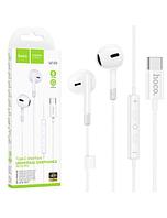 Hoco (M109) Casti cu Fir, In Ear, USB-C, 1.2m, Mic & Volume Key, HiFI, WHITE
