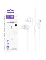 Hoco (M114) Casti cu Fir, In Ear, USB-C, 1.2m, Mic & Volume Key, WHITE