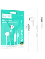 Hoco (M123) Casti cu Fir, In Ear, 3.5mm, 1.2m, Mic & Volume Key, HiFI, WHITE
