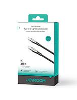 Joyroom (A27-CL3) Cablu Date si Incarcare, USB-C la Lightning, PD30W, QC3.0, 3A, LED, 1.2m, BLACK