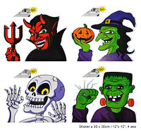 DECOR FEREASTRA MASINA HALLOWEEN