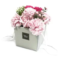 Buchet de Flori de Sapun - Trandafir Roz si Garoafa
