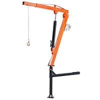 Macara cu troliu manual pentru camionete, Capacitate 227 kg, Lungime cablu 7 m, Control pivotant 360°, Brat