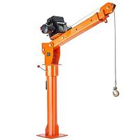 Macara cu troliu electric 12V pentru camionete, Capacitate 1000 kg, Control pivotant 360°, Brat telescopic
