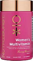 Multivitamine gumate pentru femei Nutriburst Premium cu aroma de fructe de padure 60 buc