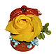 Martisor cu trandafir de sapun parfumat galben - foto 1 - id-p102668956