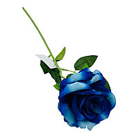 Trandafir elegant artificial, 51cm, calitate superioara, albastru regal