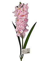 Zambila artificiala extra-bogata 30 flori si 9 boboci, calitate superioara, 77cm, roz