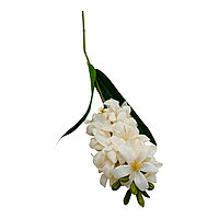 Zambila artificiala extra-bogata 30 flori si 9 boboci, calitate superioara, 77cm, crem