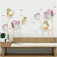 Sticker Decorativ Floarea Soarelui, pentru Decor si Design Interior, 60 x 37 cm, CBD CORAL BEST DEALS Galben