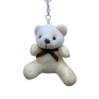 Breloc ursulet botez crem 10cm