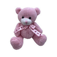Urs roz Maxi pentru aranjament lumanare botez 20cm