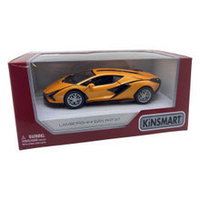 Macheta Lamborghini Sian, orange in window box 1/36 Kinsmart