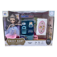 Set papusa in bucatarie Sweet Baby cu accesorii