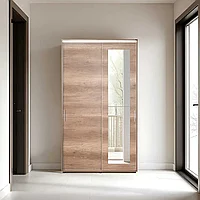 Pantofar Adore Porto cu cuier, 2 usi cu oglinda, 12 rafturi, capacitate 35 perechi incaltaminte, 120 x 212 x