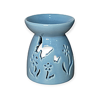 Vas ceramic pentru aromaterapie Primavara - 10 cm Albastru