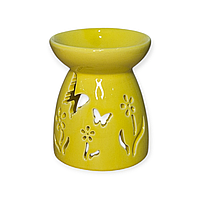 Vas ceramic pentru aromaterapie Primavara - 10 cm Galben