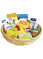Goki Toy Shop Miniatures In A Basket, Food And Household Goods