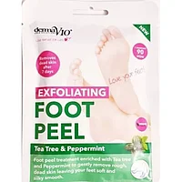 Sosete exfoliante cu extract de Arbore de Ceai si Menta, Derma V10, 1 pereche