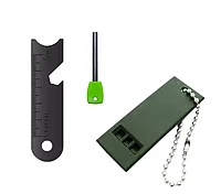 Set Amnar pentru Camping si Fluier Supravietuire 10 cm Otel Inoxidabil G Glixicom