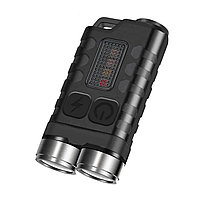 Mini lanterna portabila multifunctionala breloc Asafee 10 moduri XPG reincarcabila magnetica LED rosu albastru
