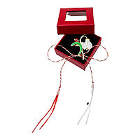 Brosa Martisor in cutiuta cu fereastra, 5Ã 5cm, Ghiocel Norocos, model 2025