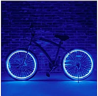 Set 2 Ventile cu LED Albastru Compatibile Bicicleta, Motocicleta sau Masina 7 x 1,5 cm