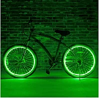 Set 2 Ventile cu LED Verde Compatibile Bicicleta, Motocicleta sau Masina 7 x 1,5 cm