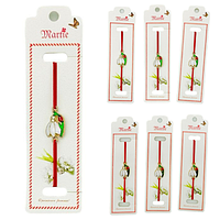 Bratara Martisor, Ghiocel Norocos, snur rosu elastic, model 2025