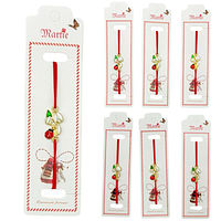 Bratara Martisor, Ghiocel Norocos, snur rosu elastic, model 2025