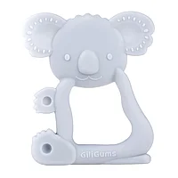 Jucarie pentru dentitie Koala, GiliGums®, silicon, 3 luni +, gri