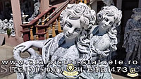 Statuetă domnița cu ulcea, gri patinat, model S16.