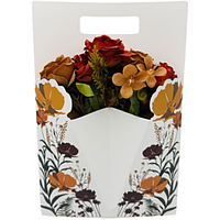 Aranjament floral deosebit cu Buchet de Trandafiri si flori de camelie, 34Ã 23cm