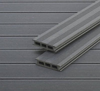 Podea compozit (WPC) Terra gri, 3150x127.5x28 mm, D-GRTERR