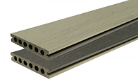 Pardoseala exterior (deck WPC) Gardin Deco Silver/Dark Silver, bicolor, 3000x145x22mm