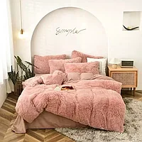 Lenjerie Fluffy Super Pufoasa 6 Piese, Roz Pudra - ION60