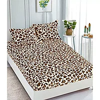 Husa de Pat Cocolino cu Elastic + 2 Fete de Perna - JO784 Model Leopard