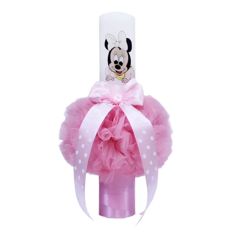 Lumanare Botez cu Minnie Mouse Roz - LB31 - foto 1 - id-p102800936