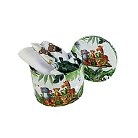 Trusou botez, model brodat, Baby Bear Verde - BT19