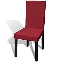 Husă elastică pentru scaun, culoare bordeaux, set 6 bucăți