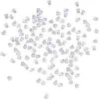 Set 100 de dopuri pentru cercei din silicon hipoalergenic, 6x5 mm,