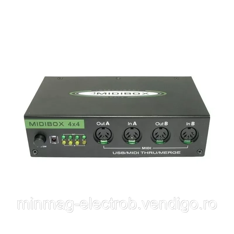 MIDI Box cu 4 intrari/iesiri, conectivitate USB - foto 1 - id-p90874882